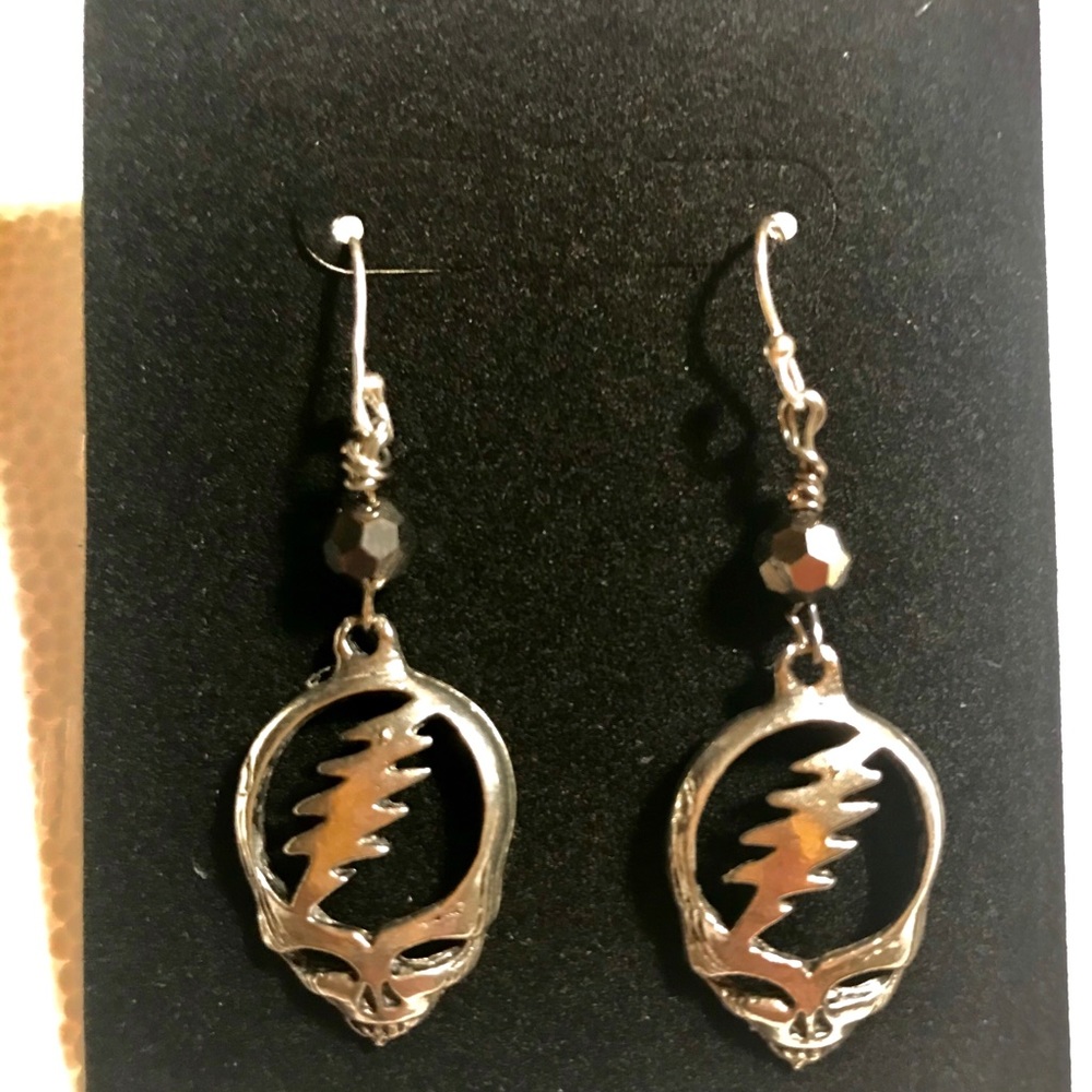 Grateful Dead Steal Your Face Dangle Earrings https://monkeyandengineer.etsy.com